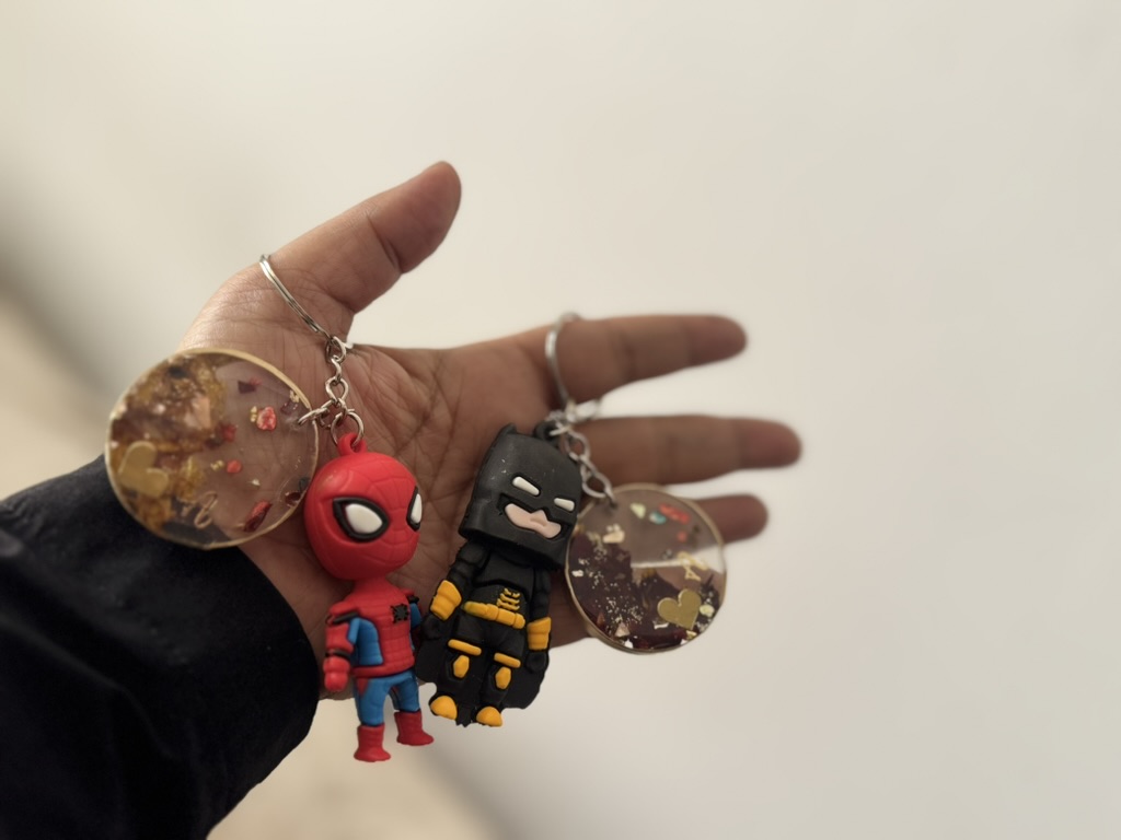 Resin Superhero Key Chain